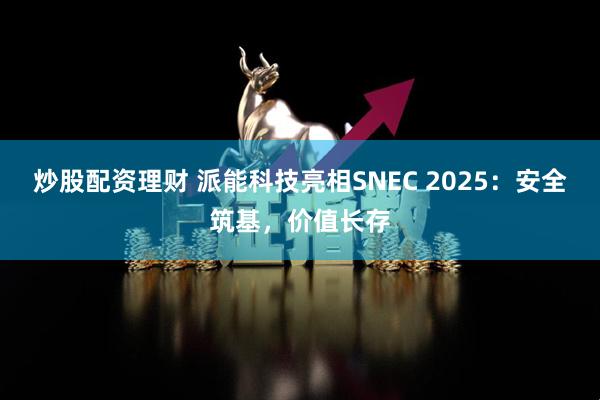 炒股配资理财 派能科技亮相SNEC 2025：安全筑基，价值长存